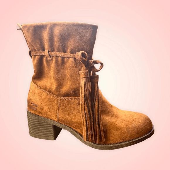 Billabong Monroe Brown Suede Booties Size 7 - Picture 2 of 9